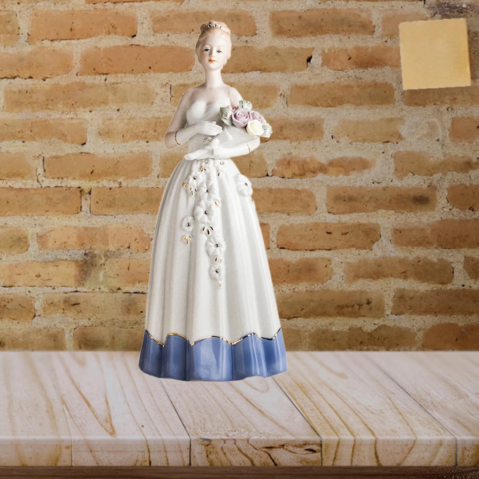 Figura de porcelana, cerámica, escultura, figura de boda, estatua para presentación, encimera, regalos de San Valentín, novia, esposa, novia