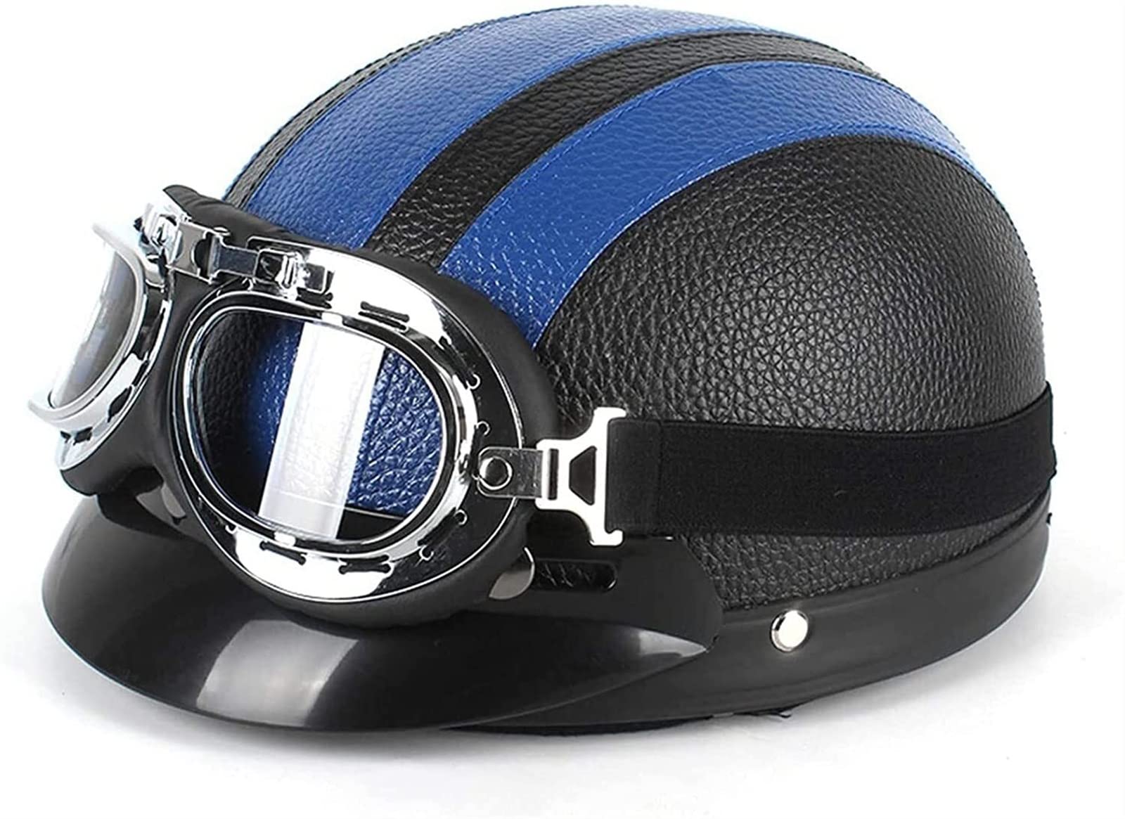 Casques bol casques jet cuir retro vintage pour homme femme taille 57-62cm
