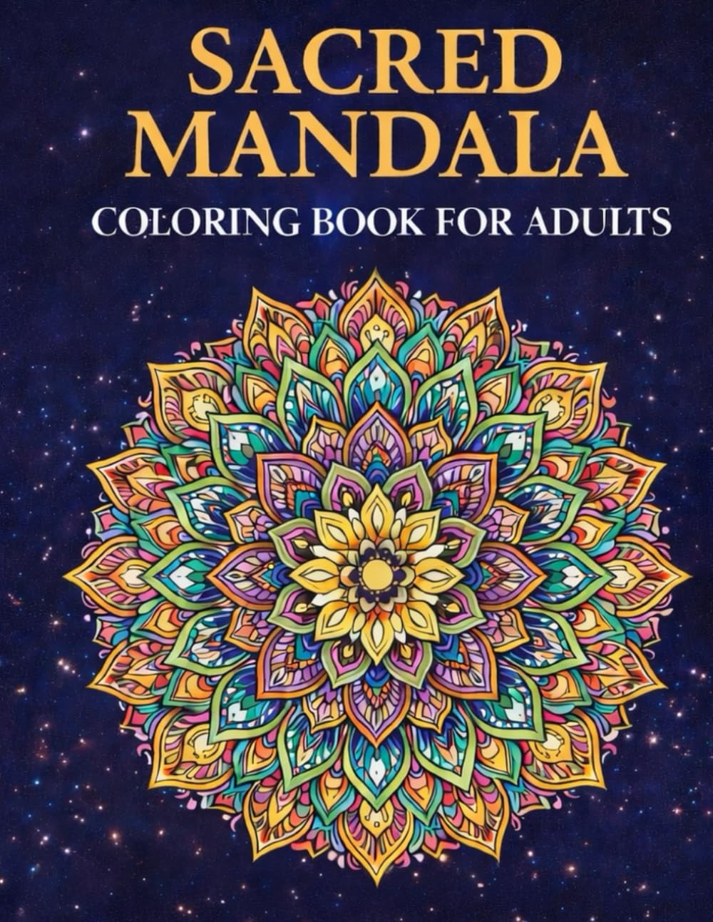 Sacred Mandala Coloring Book for Adults: 20 Intricate Floral & Geometric Designs for Relaxation and Stress Relief
