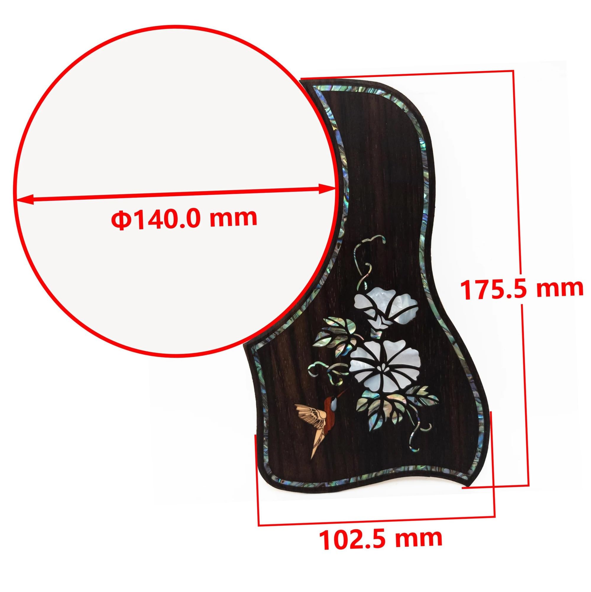 Pickguard do gitary akustycznej dla początkujących Płytka ochronna do gitary akustycznej z palisandru lite drewno odpowiednia do użytku scenicznego