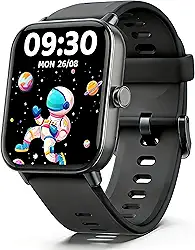 Relógio inteligente infantil, relógio infantil sem necessidade de telefone, monitor de frequência cardíaca e sono, monitor de estresse e SpO2, contador de passos, relógio despertador, jogos, relógio