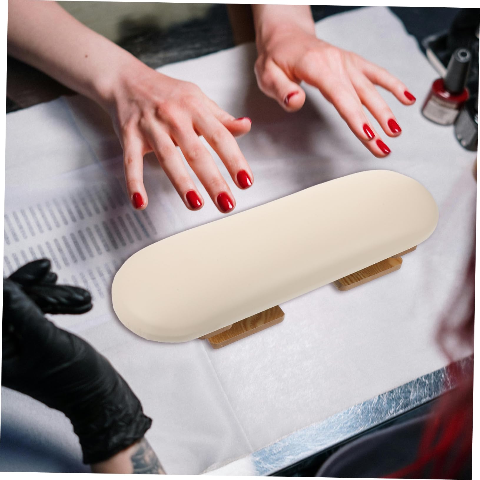 Homoyoyo Cuscino Poggiamani per Manicure Regolabile Medio Supporto Unghie e Bracciolo Inchiodato, Cuscino Poggia-nail Art Leggero per Centri Estetici e Uso Domestico