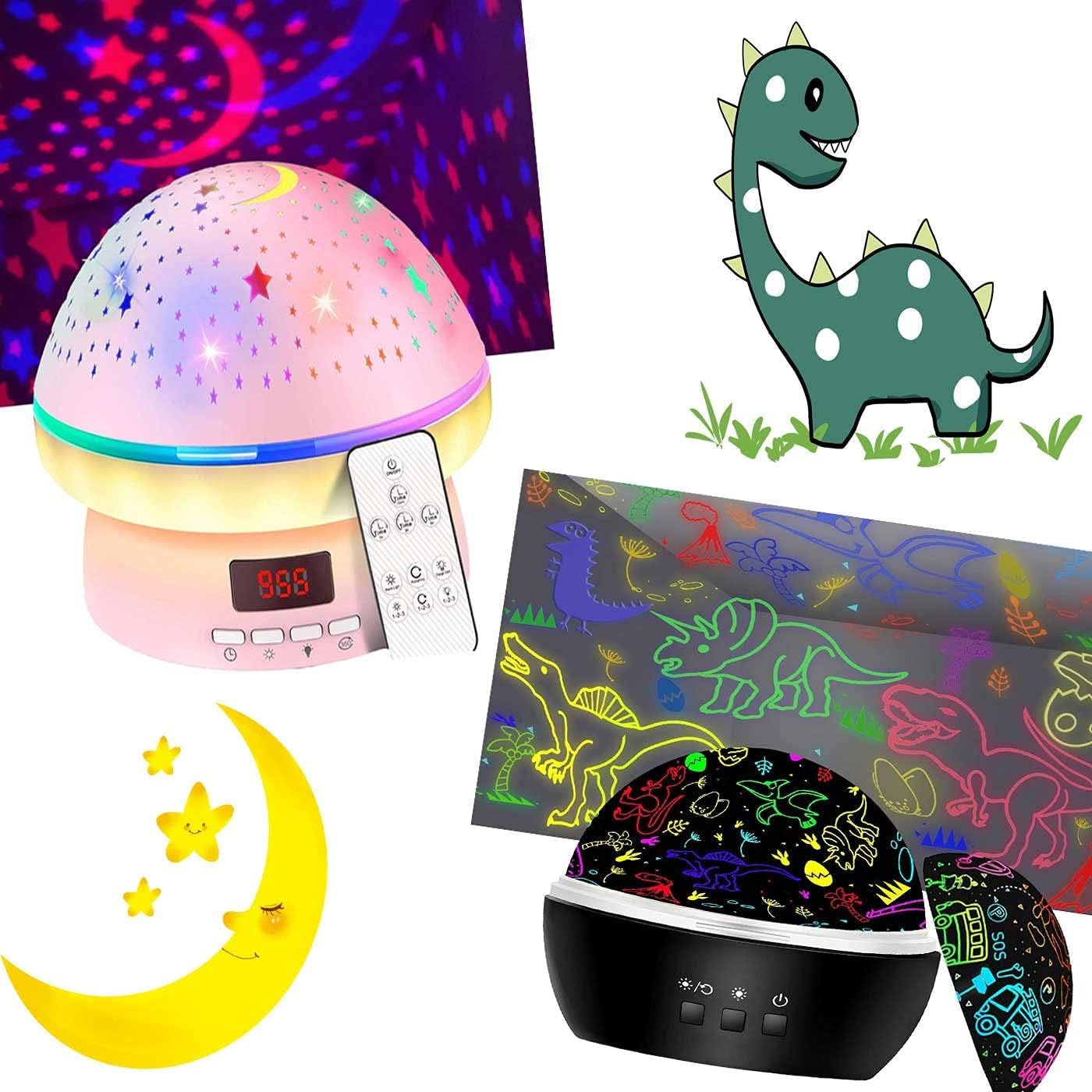 MINGKIDS Gifts for 3 4 5 6 7 8 Year Old Girls Boys,Night Light Projector