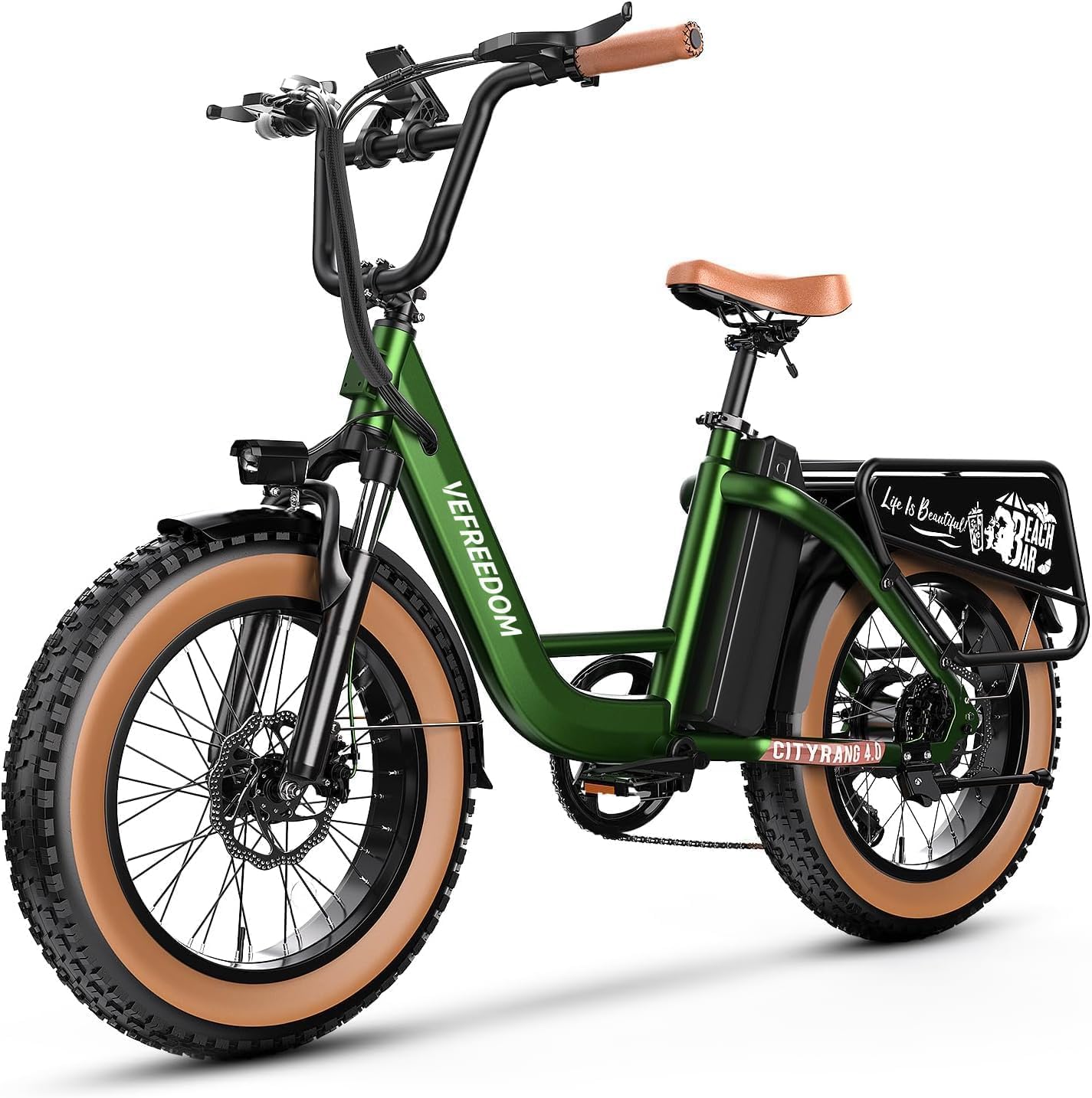 EUY 1500W Peak Electric Bike for Adults, 48V 20Ah Removable Battery Max Range 80Miles & 30MPH Electric Bicycle, 20''×4.0" Fat Tire Ebike,Fast Cargo Ebikes,Commute Mountain E-Bike UL Certified