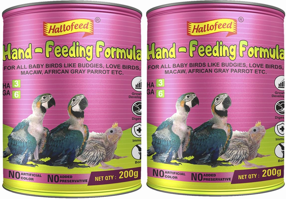 Aquatic Hallofeed Dry Hand Feeding Formula: Nourishing Baby Bird Food for Optimal Growth and Development | Specifically Formulated for New Born Birds of All Species | 200 gm | Pack of 2 (B0D2DFNZ14) Amazon Price History, Amazon Price Tracker
