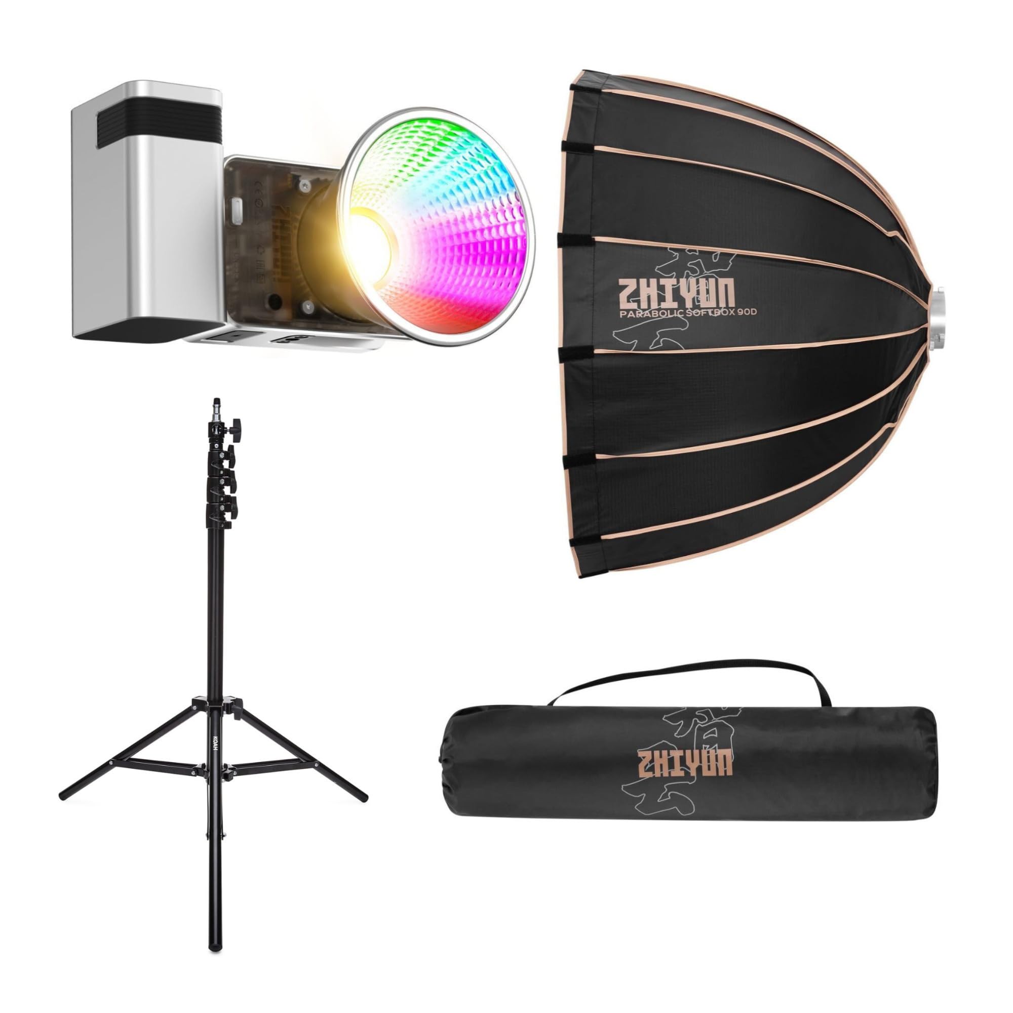 Amazon.com : Zhiyun Molus X60RGB RGB LED Monolight (Combo Kit