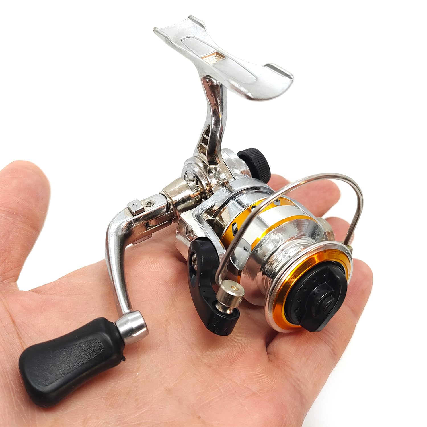 Amazon | マイクロコンパクトスピニングリール、ミニ100メタル