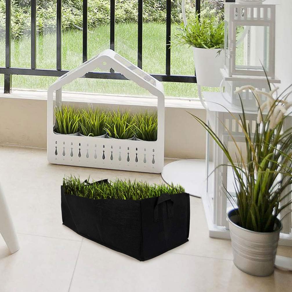 DOITOOL Garden Planter, Raised Bed Grow Bag 100 x 60 x 20 cm, Fabric Planting Pot with Handles, Indoor-Outdoor Use, for Potato, Vegetable, Flower