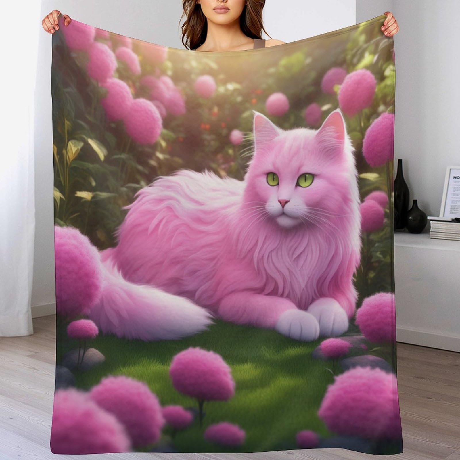 Couverture chat en flannel polaire douce et chaude d'une finition premium