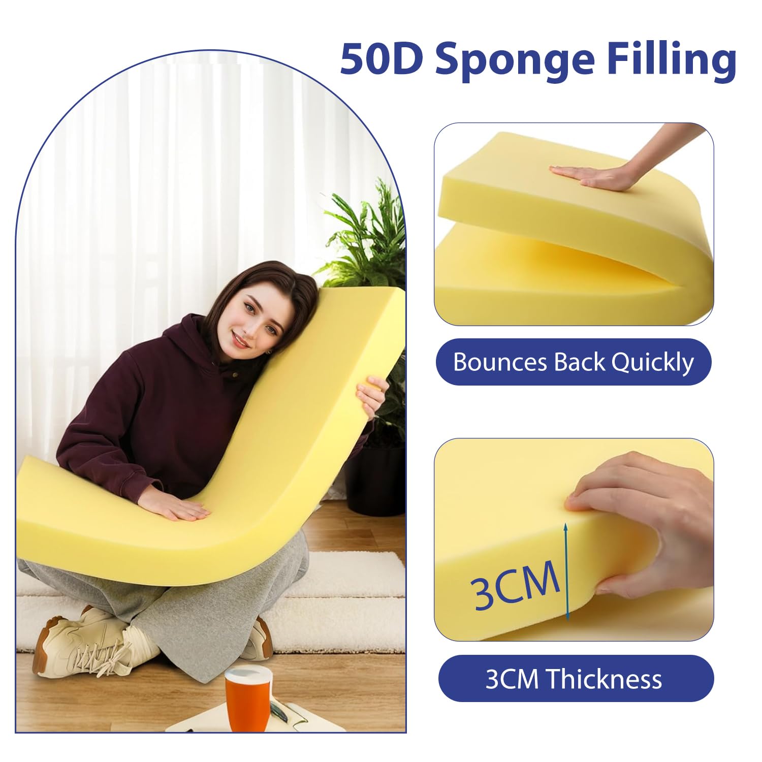 Panca da giardino impermeabile, 130 x 40 x 3 cm, cuscino per esterni, per patio, interni ed esterni, in pelliccia, divano, per panchine