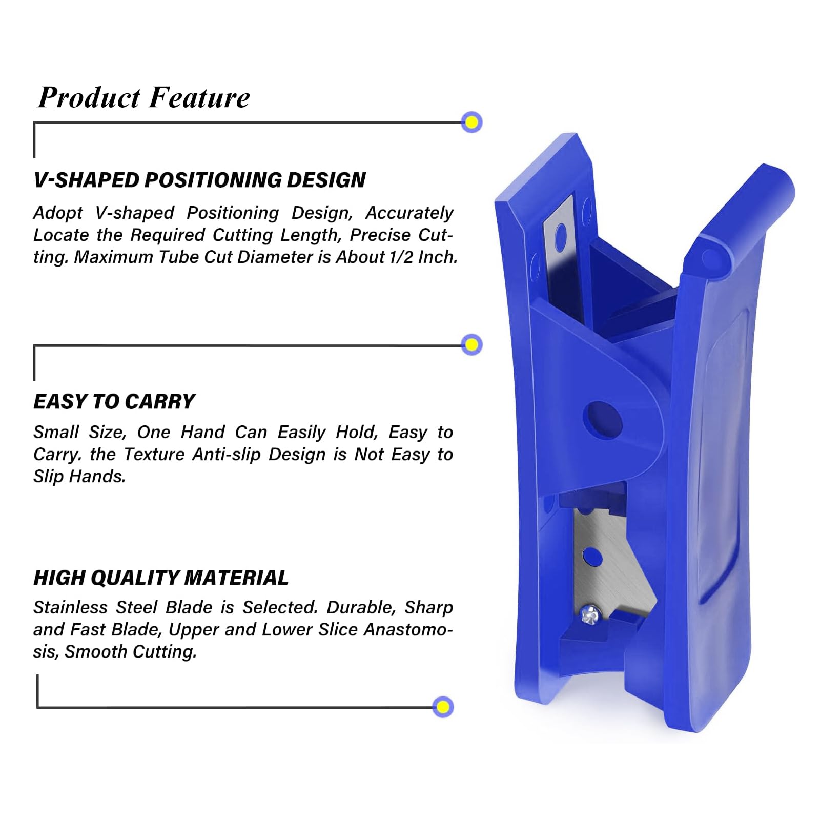 TAILONZ PNEUMATIC Blue Tube Hose Cutter Pipe Cutter, Can Cut Tubes up to 19mm or 3/4" OD (Pack of 5), 19MM OD(3/4 Inch)-5PCS - Image 3