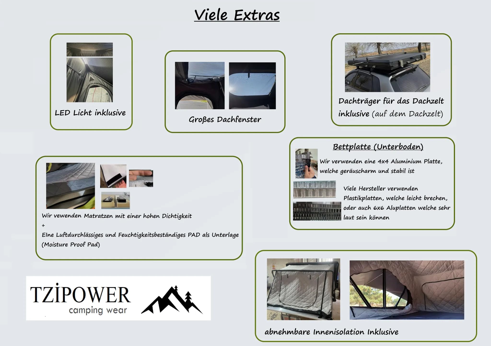 Autodachzelt Grau/Schwarz Softcase Dachzelt Auto 2 Größen