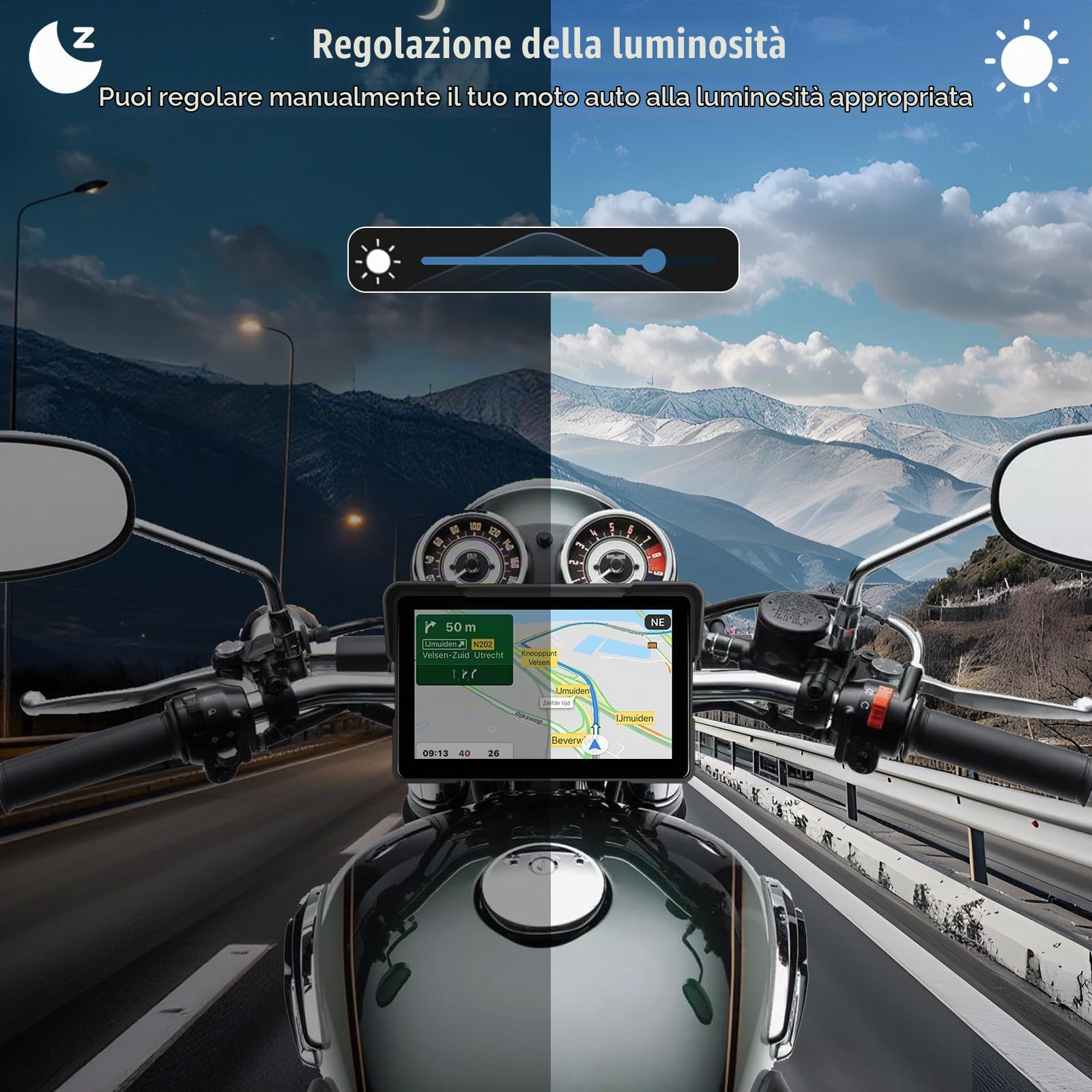 【CARPLAY 2026】CAMECHO Wireless Schermo Carplay Per Moto 12V, Touchscreen da 7 pollici Navigatore GPS Auto con IP68, Portatile Senza Fili CarPlay & Android Auto IP67 Impermeabile Touchscreen Bluetooth