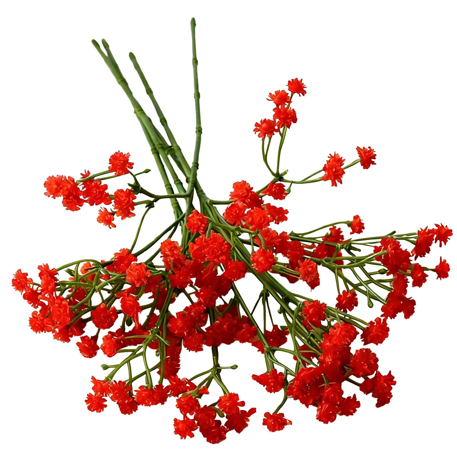 Mtbricey 6 Artificial Blue Baby's Breath Flowers Real Touch Faux Bouquets (Red) — image 1