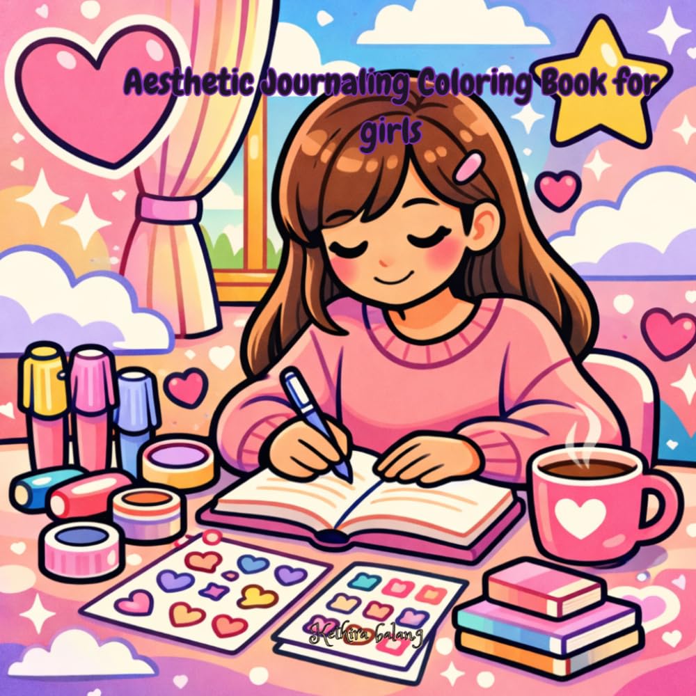 Aesthetic Journaling Coloring Book for girls: A Bold and Easy Coloring Book for Aesthetic Journaling, Soft Life Vibes, and Creative Mindfulness