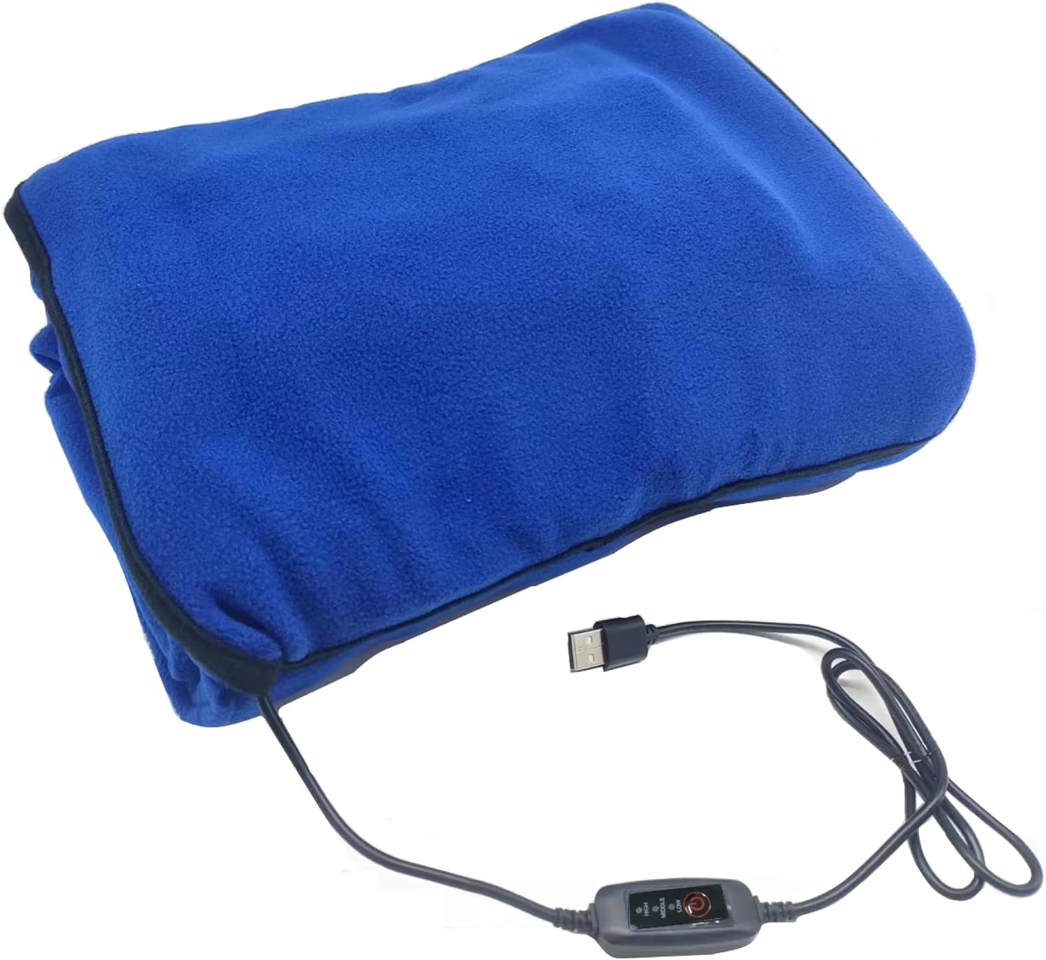 Kirkwood Kitchen Blue Heated Blanket, Soft Fleece Portable