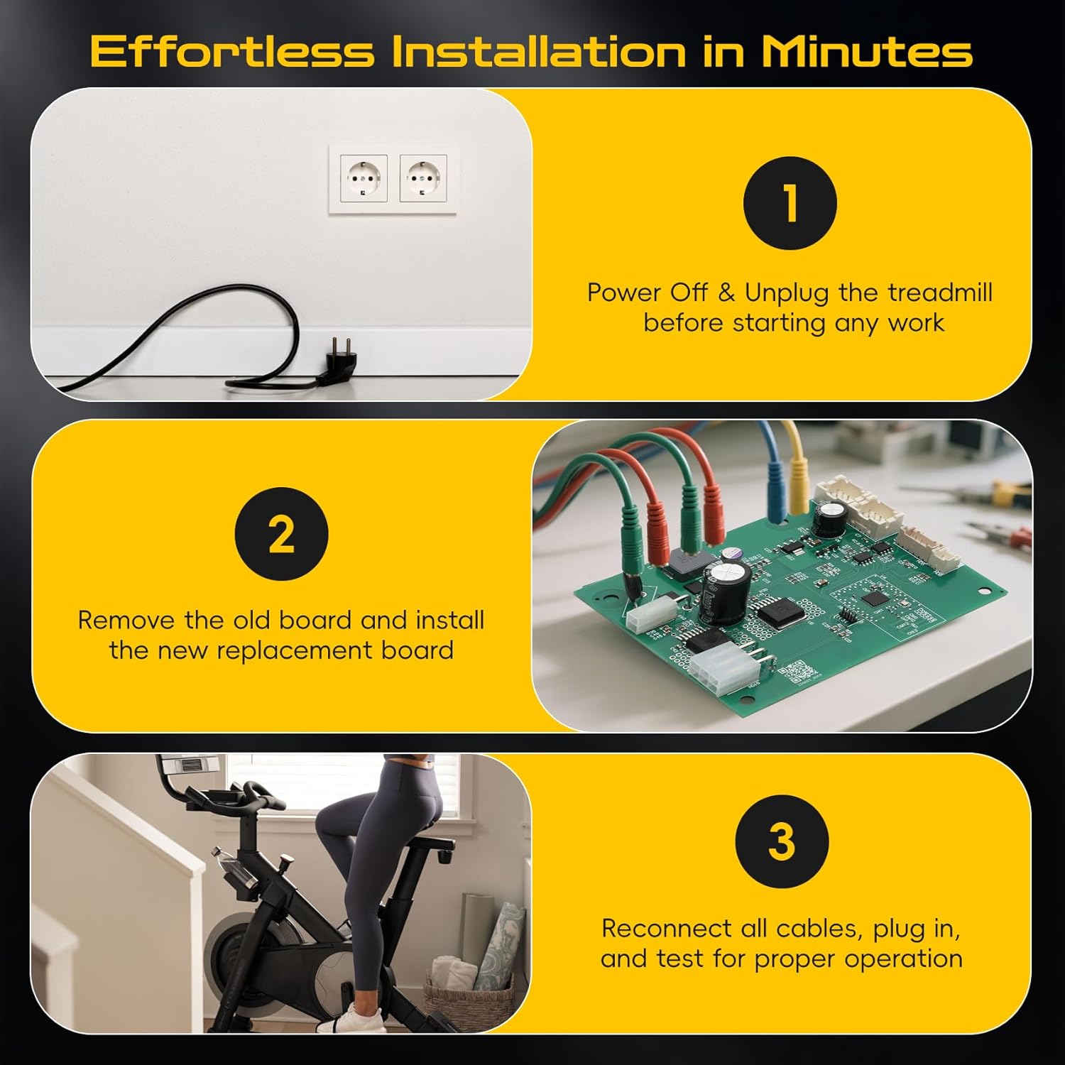 430157 Motor Control Board Replacement for Nordic Track S22I S15I S10I C22I S27I SE9I X24 Studio Cycle Exercise Bikes, 430146 Compatible Controller for Select Elliptical Machines