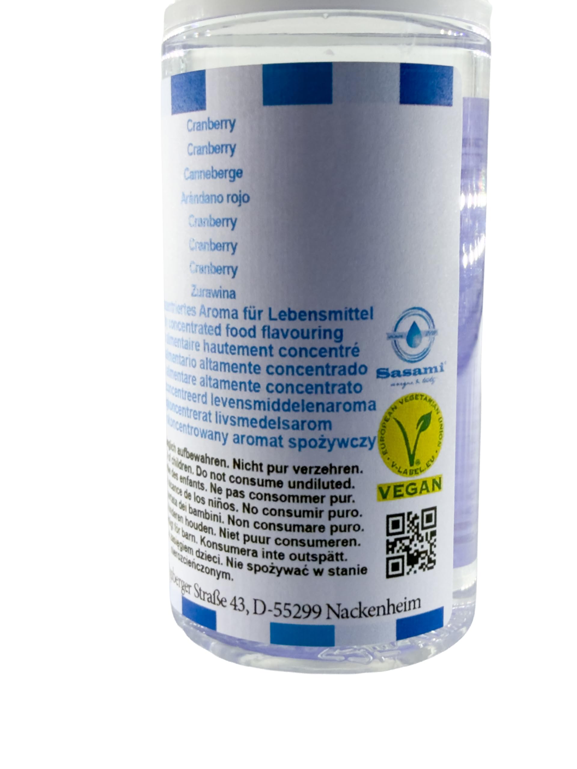 Cranberry aroma concentrato - vegano - Sasami - 100ml