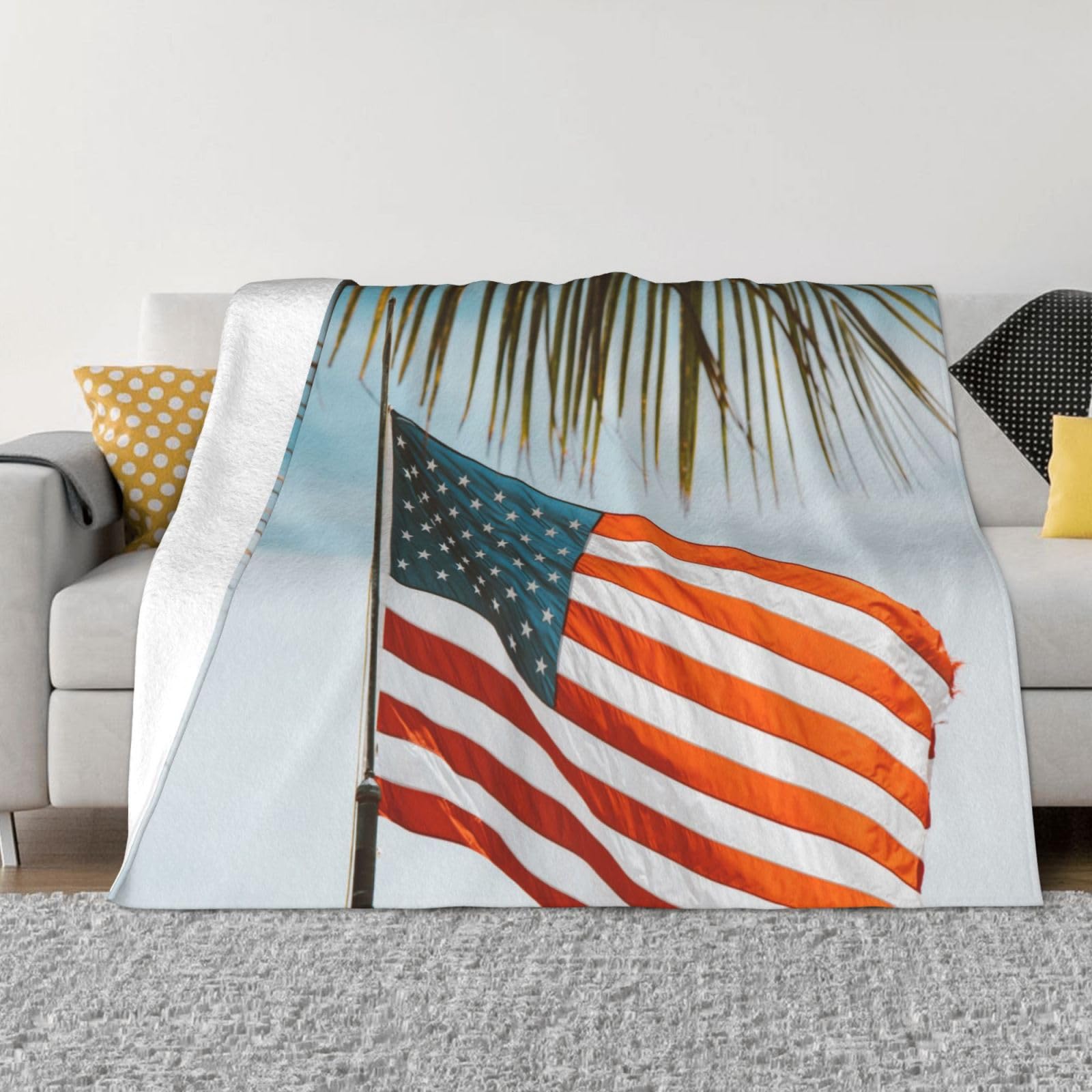 Couverture hawaïenne contre le froid plaid léger pour lit et chaise