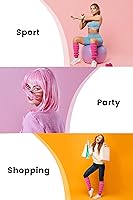 Vista 7 de Clothirily Leg Warmers, Fashion Knit Neon Leg Warmers, Ribbed Knit Leg Warmer Socks for Yoga, Sports Party