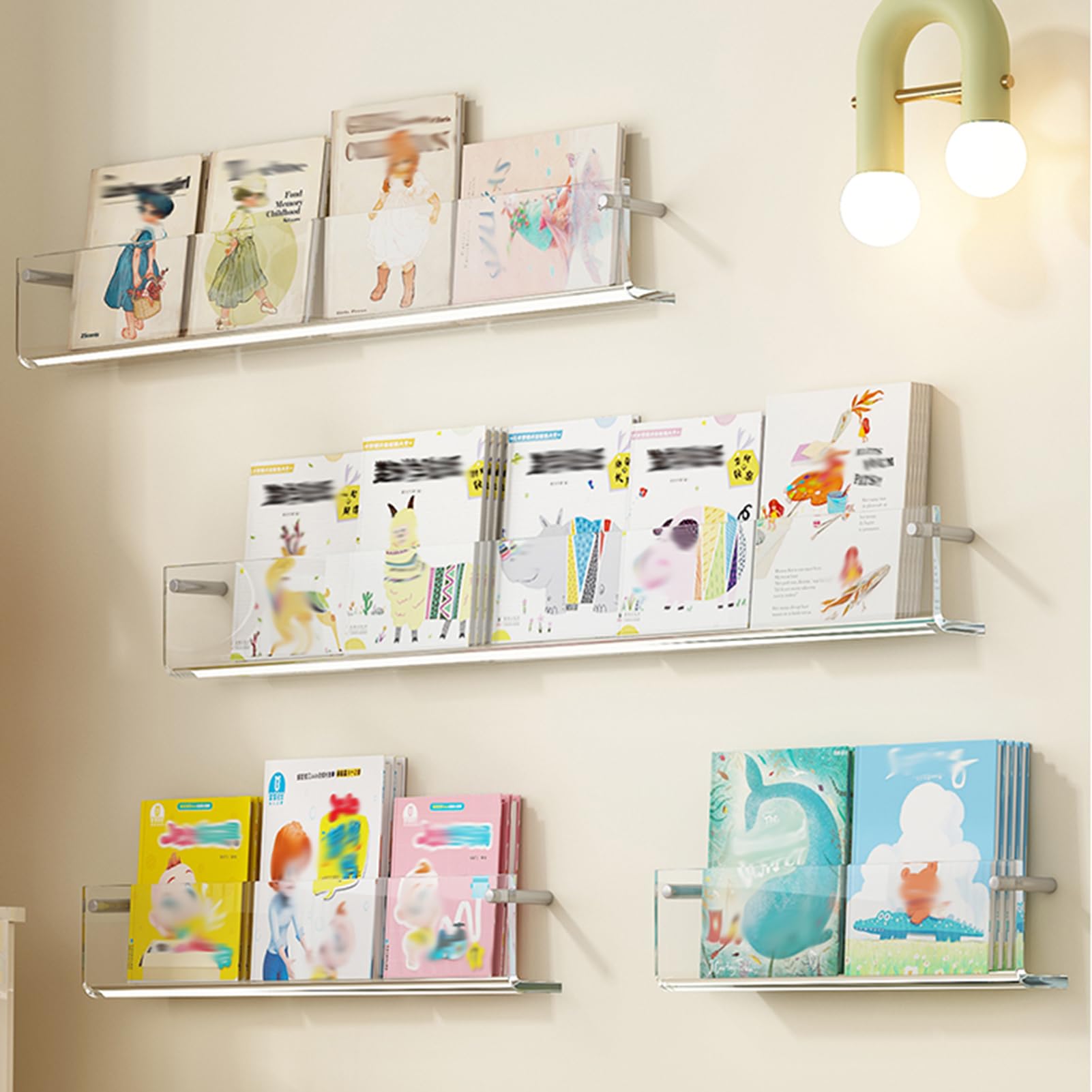 Porte-revues muraux transparents pour ranger vos magazines sans encombre