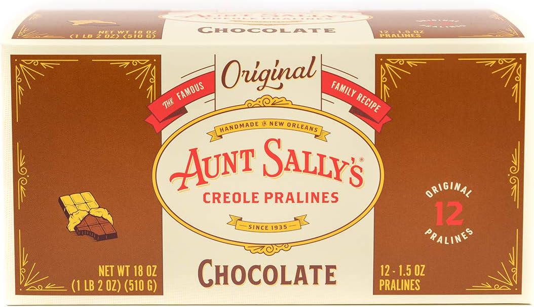 Aunt Sally's Creamy Triple Chocolate Pecan Pralines, Box of 12