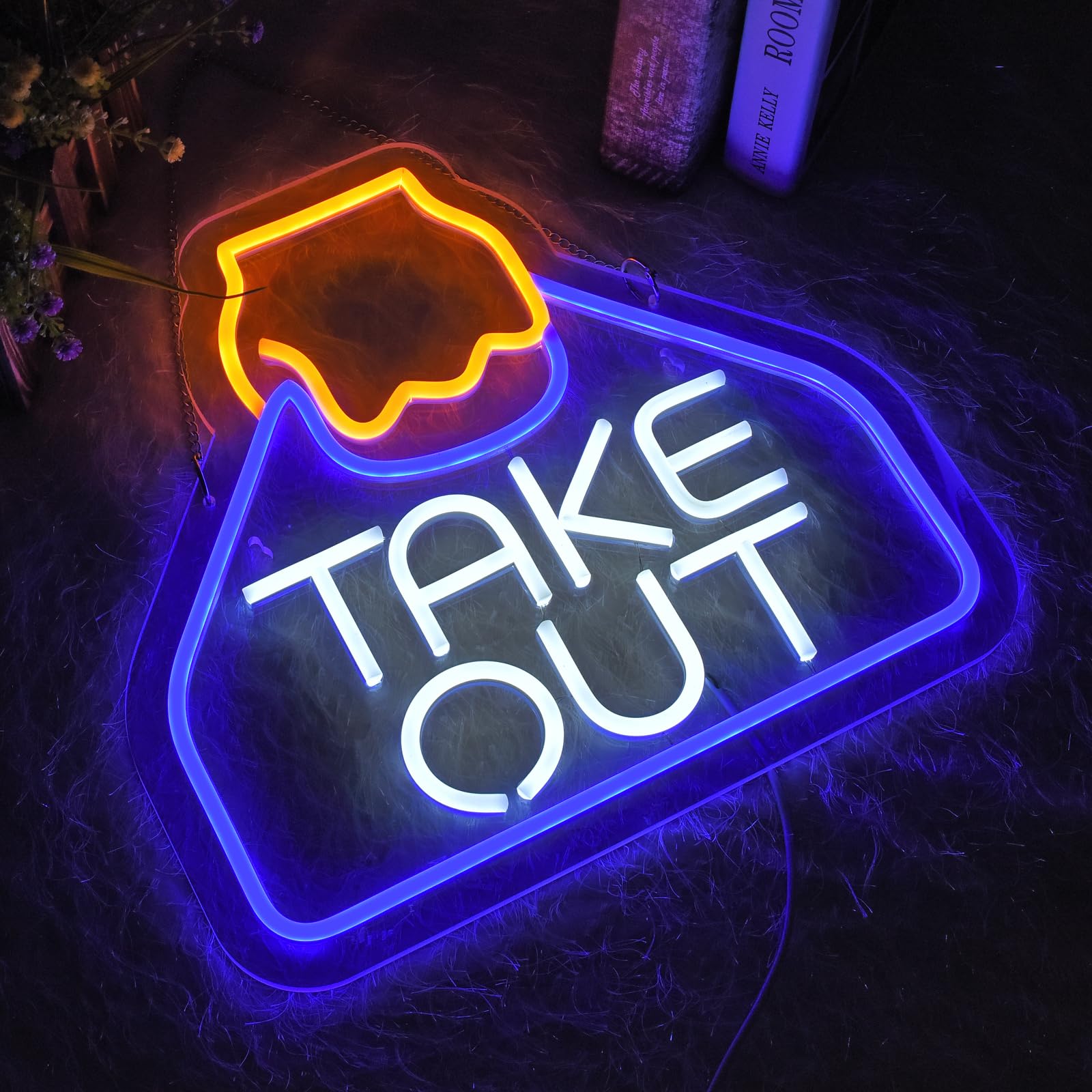 Amazon.com: JOMOBUTY Take Out Neon Sign for Business Carry Out