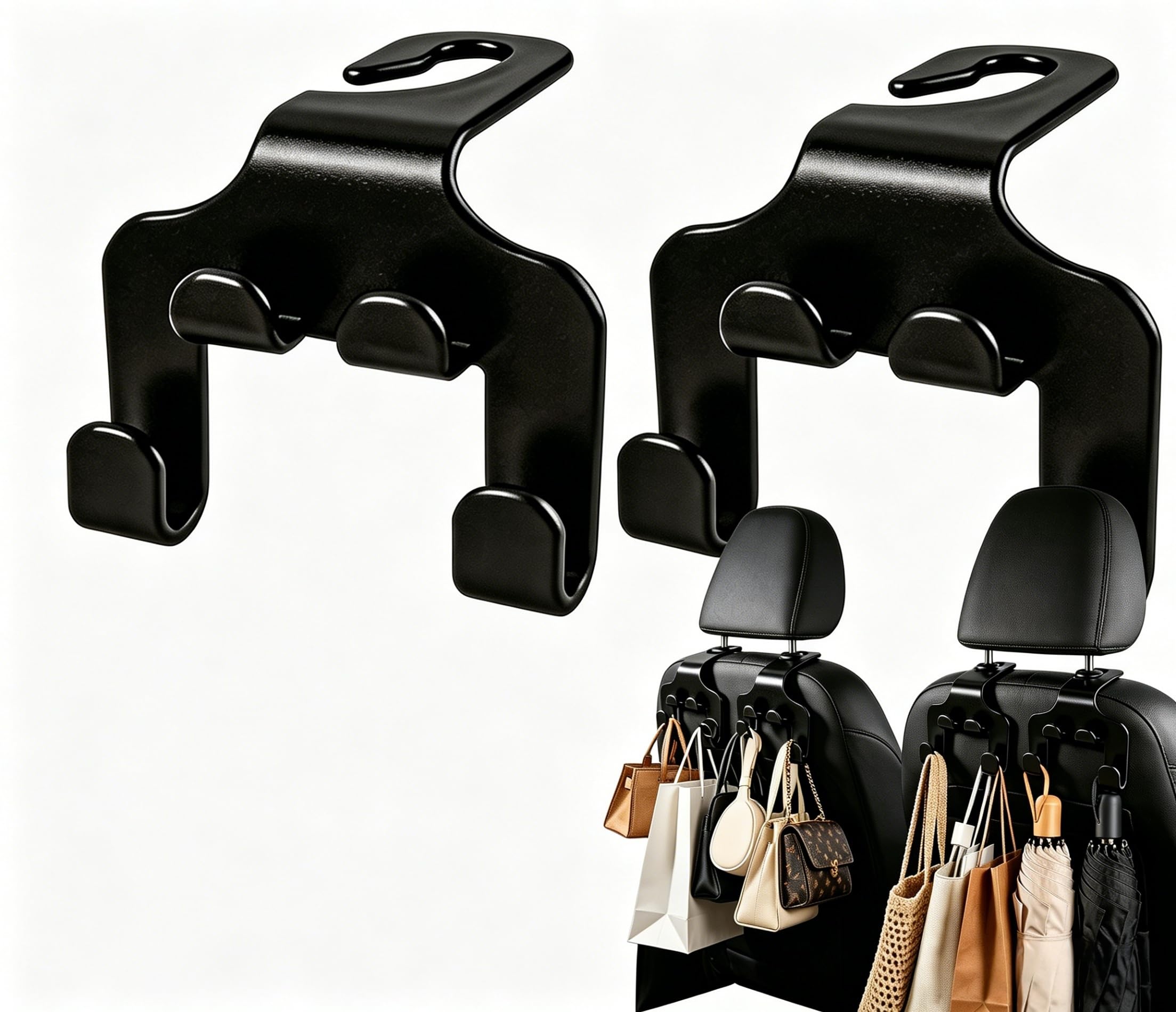 ヘッドレストフック 車 シートフック 車 フック カー用品 便利グッズ 車内収納アクセサリー 耐荷重大容量