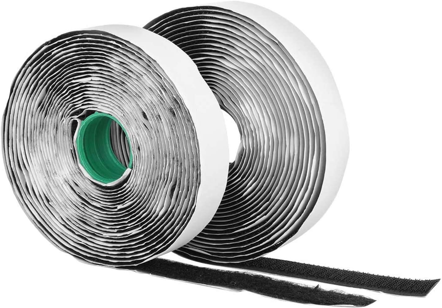 Adhesive Hook and Loop Tape, Heavy Duty Self Adhesive Sticky Hook Loop Tape Fastener Sticky Tape, Black, 20mm x 5m