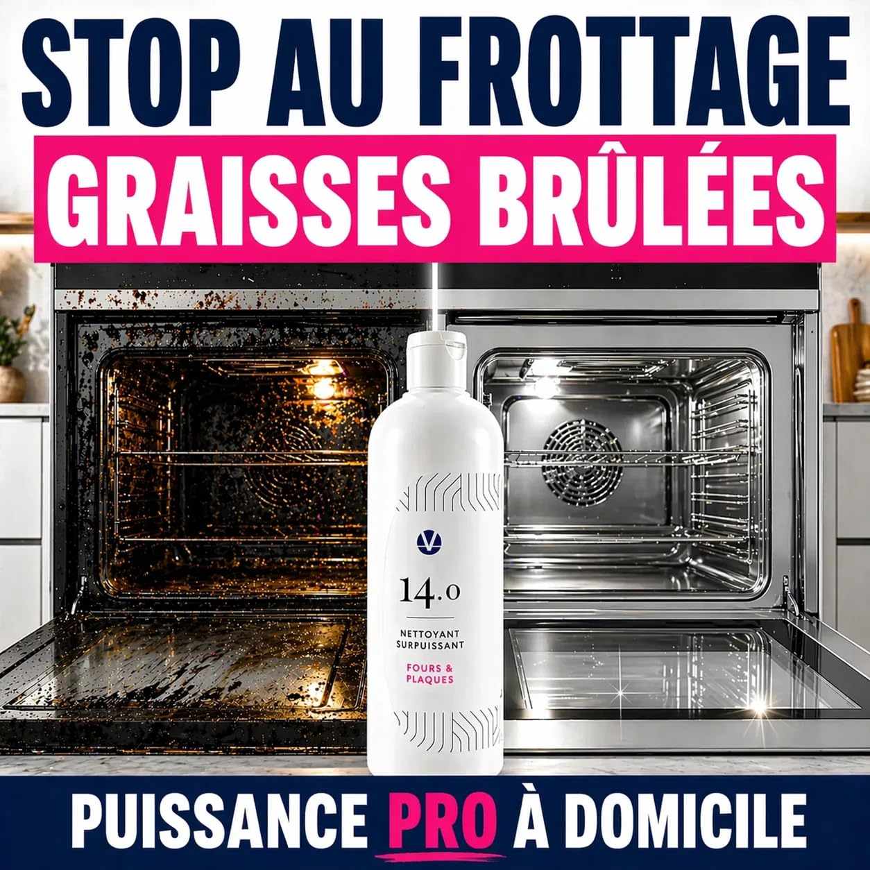 N°14.0 Four Barbecue Concentré – Graisses Cuites 10 Décapages Plancha | 1,69€/décapage, 1 à 2 ans d'utilisation, sans CMR ni perturbateurs endocriniens, sain pour animaux, fabriqué en France