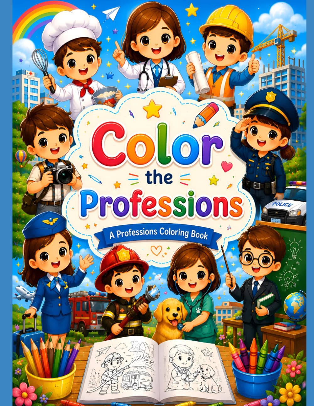 Color the Professions: Learn, Imagine, and Color the World of Professions