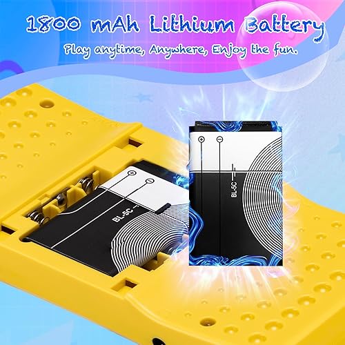 Miniatura 5 de Videojuegos de mano para niños de 4 a 8 años y 8 a 12 años, juego portátil de mano con 168 juegos, pantalla de 3.2 pulgadas, recargable, salida de