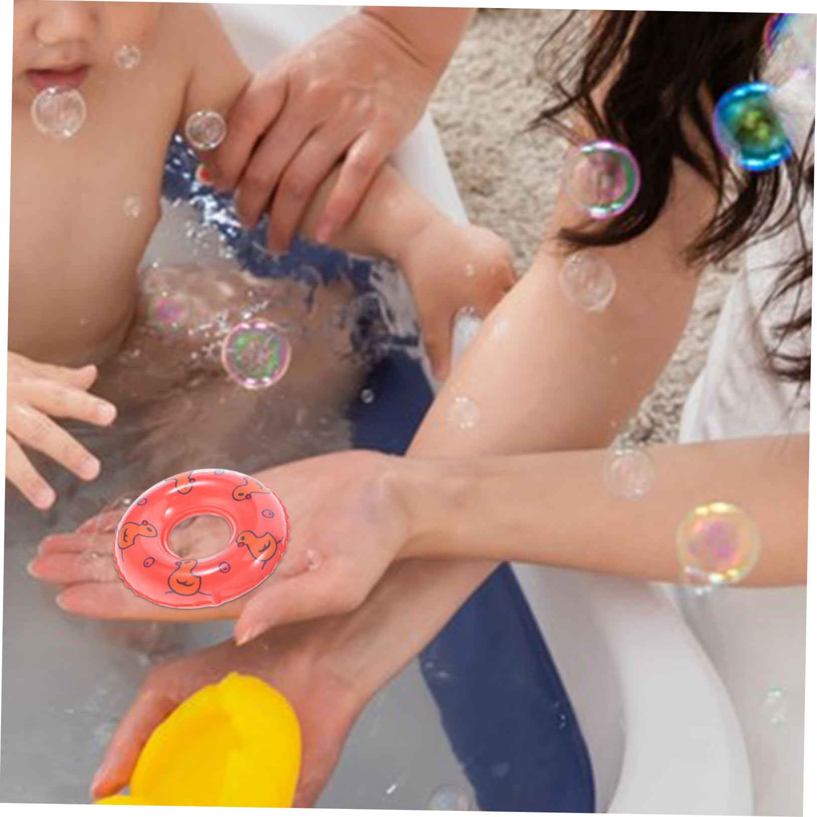 Vaguelly Miniature Swim Ring Model 10pcs Swimming Ring Ornaments for Boys and Girls Bath Decor