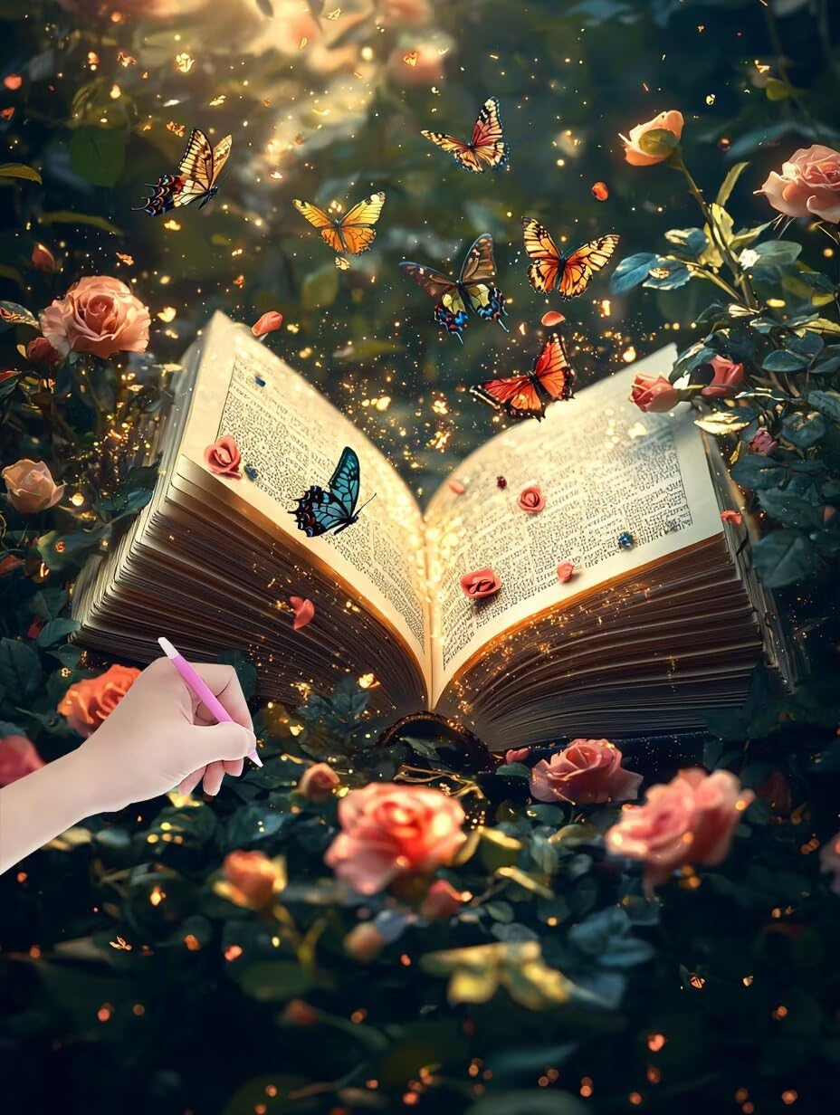 Zestawy artystyczne z kwiatowymi diamentami dla dorosłych, magiczna książka, zestawy do malowania diamentowego dla dorosłych, 5D, DIY, pełne wiercenie, kryształy, rękodzieło, dla początkujących, haft