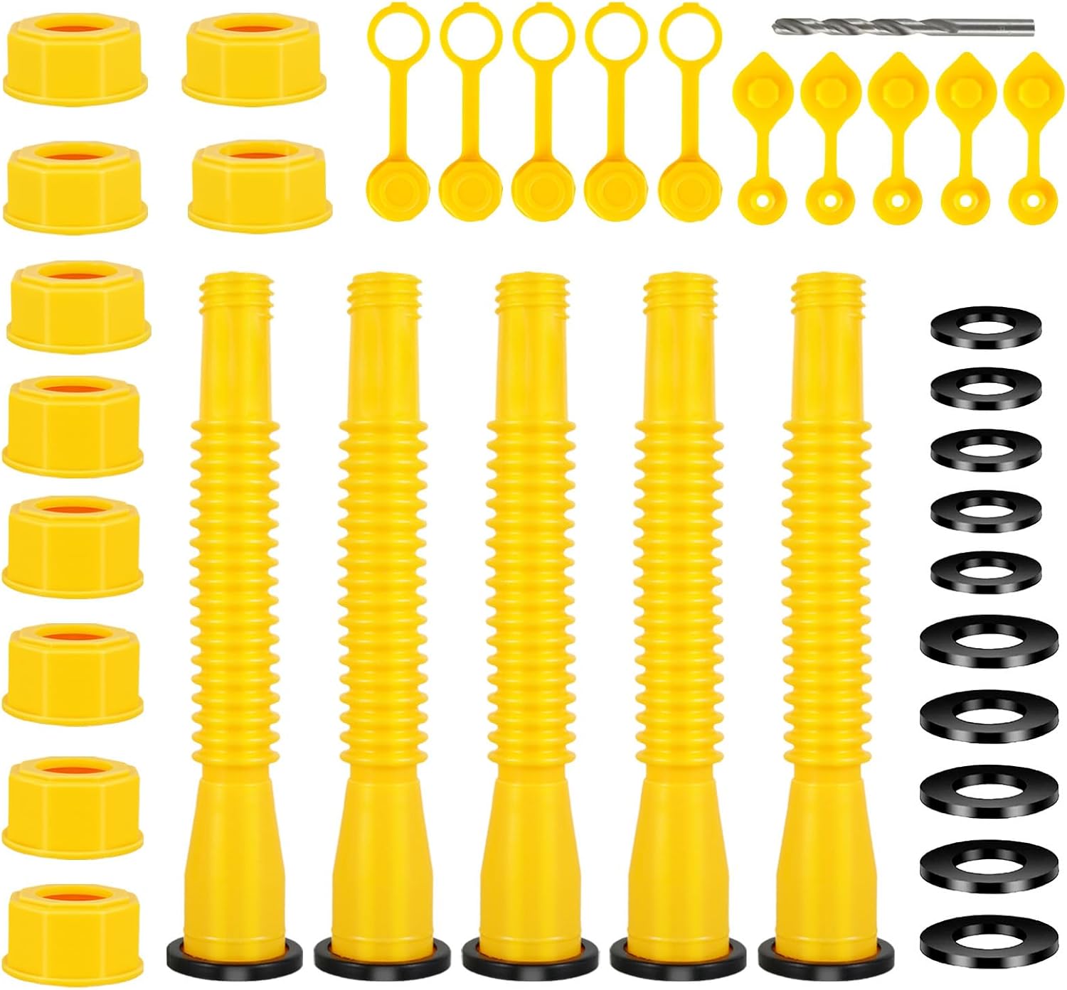 41 Pcs Gas Can Spout Replacement, Gas Can Nozzle, NoSpill Gas Can Spout Kit with