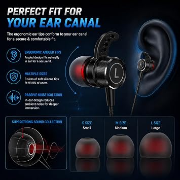 KASOTT SoundMaster Pro V1 - Gaming Earphones with Dual Audio Drivers,Battle Buds,in-Line Mic with Mute and Volume Control, Compatible with Xbox Series,Xbox One,PS5,PS4,Switch,Pc with 3.5mm Aux