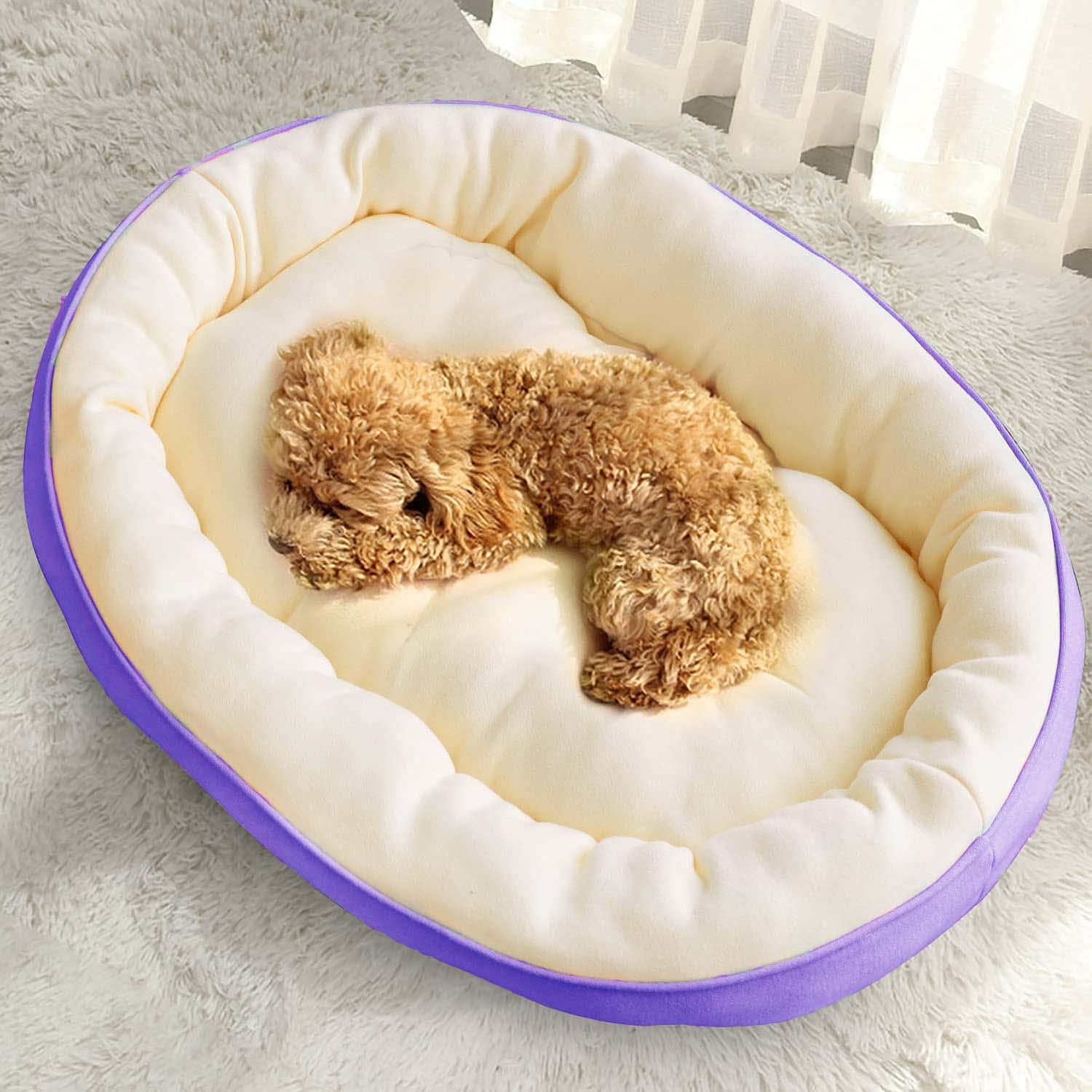 KOZI PET Dog Bed for Dogs & Cats, Durable Warm Dog Bed, Washable Sleeping Puppy Bed, Soft Calming Cat Beds for Indoor,Outdoor (XXXL Purple) (B09XQS62WG) Amazon Price History, Amazon Price Tracker