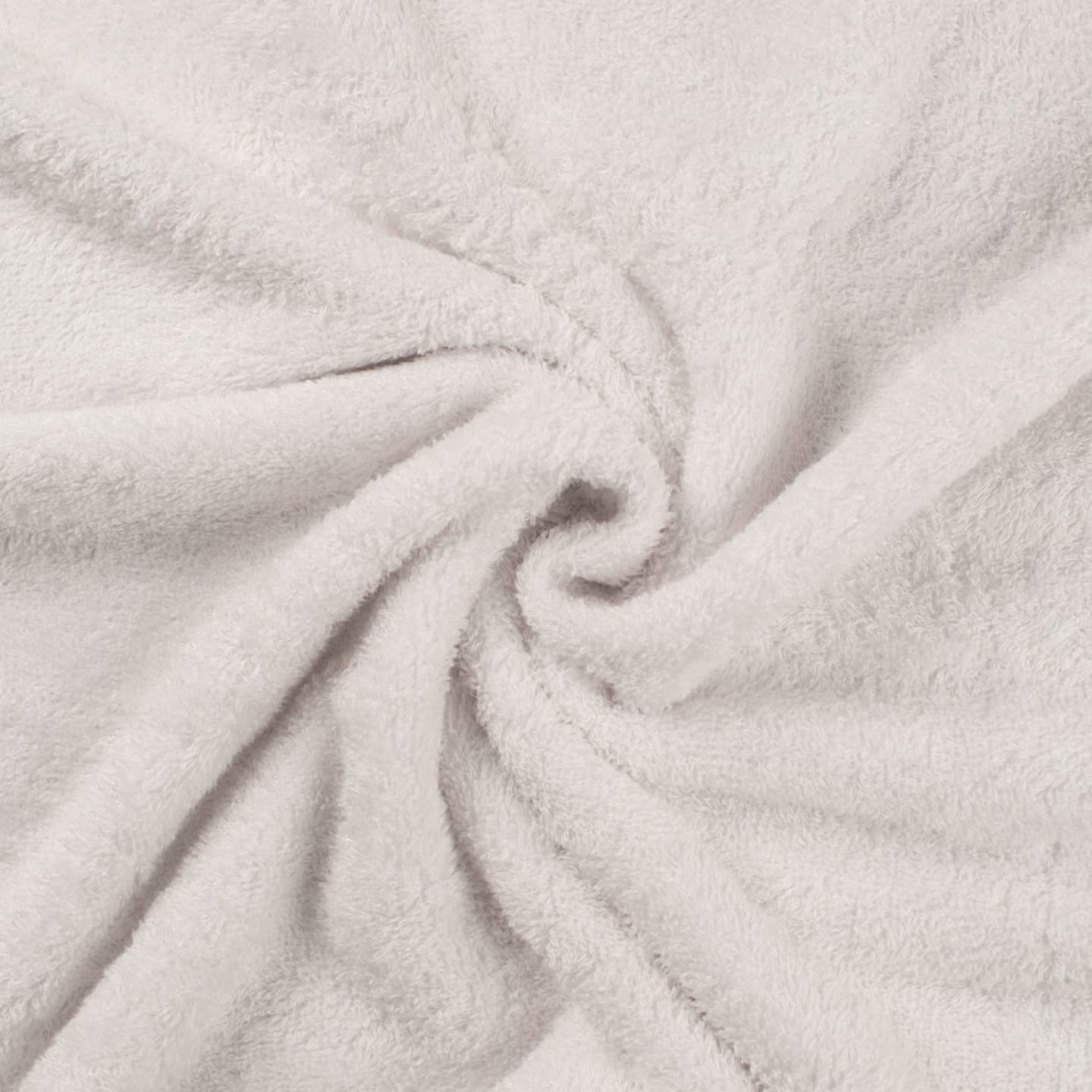 Soft Bamboo Terry Towelling Fabric Material - Optical White, 10Mtr - 1000cm x 150cm