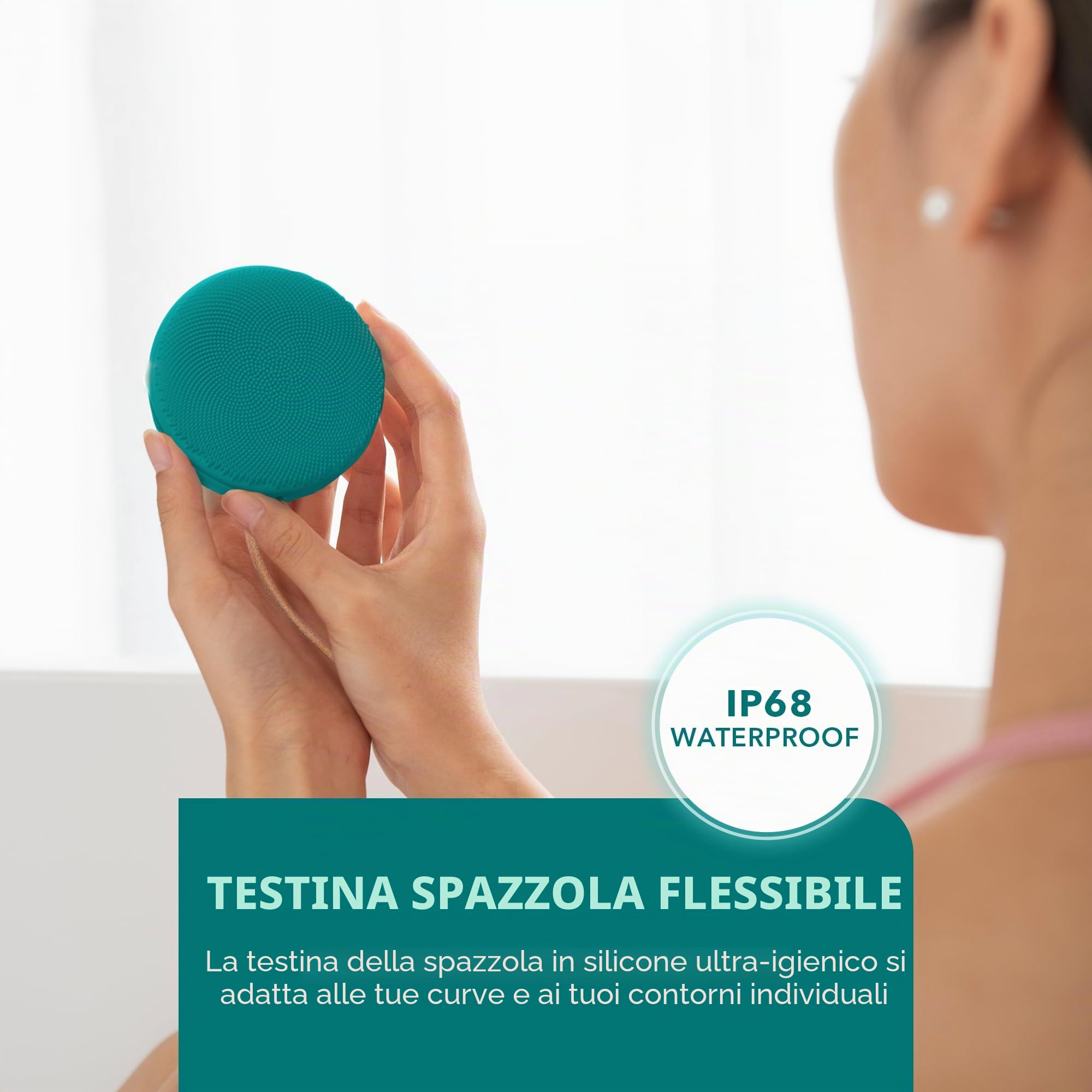 FOREO LUNA 4 body, spazzola corpo massaggiante, Dispositivo detergente ed esfoliante corpo, Scrub corpo per peli incarniti, Trattamento per linfodrenaggio, Ricaricabile con USB, Lavender