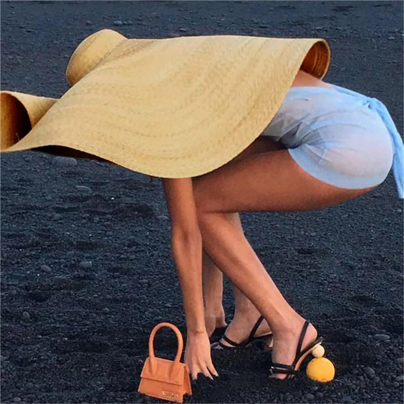 Sombrero de paja para el sol, protección de playa de verano, ala ancha, plegable, de gran tamaño, plegable, sombrero, sombrero, sombrero, sombrero, paja