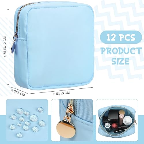 Miniatura 2 de Umigy 12 bolsas de cosméticos de nailon, mini bolsas de maquillaje a granel, impermeables, lindas, bolsa de viaje para ella, regalos de bricolaje,