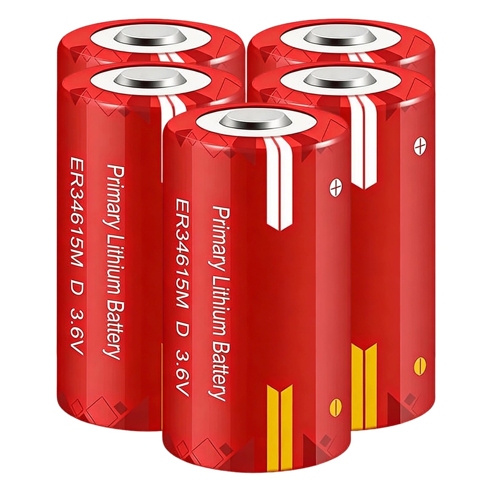 XXSTAR 5 Pack ER34615M 3.6V Lithium Battery 14000mAh PLC Industrial Control Battery for Gas Meter GPS Tracker Non Rechargeable