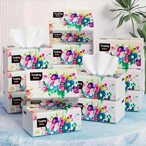 8 Packs of Facial Tissue, 4 Ply, approx 400 Sheets in each | small and cute portable