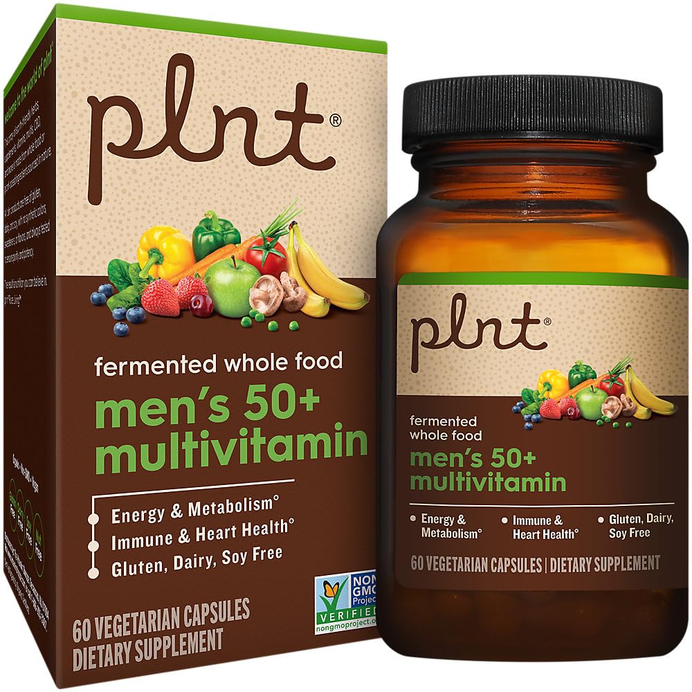 plnt Fermented Whole Food MenaTMs 50+ Multivitamin (60 Vegan Capsules)