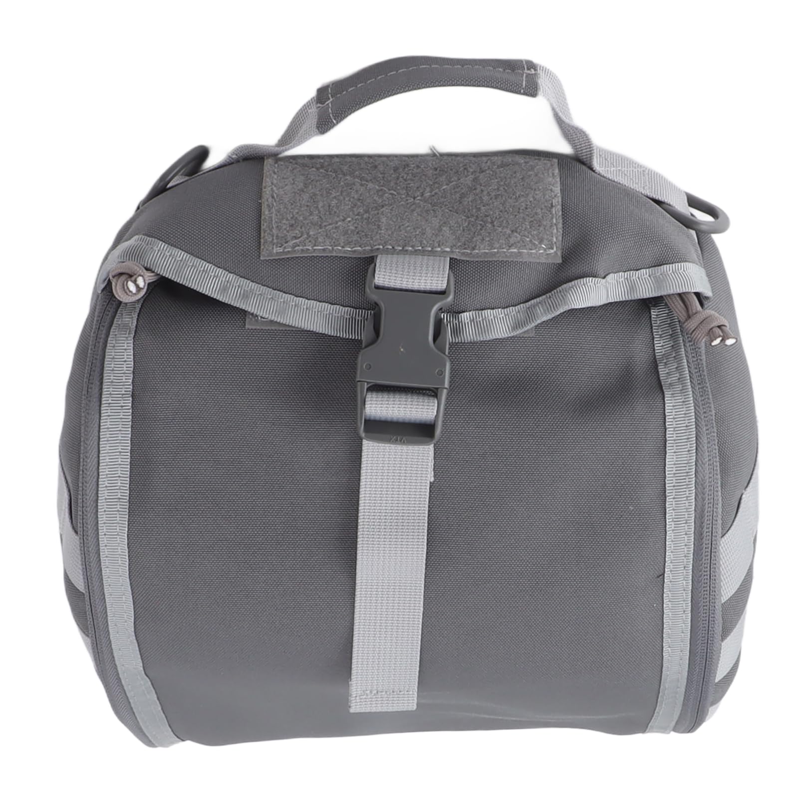 BORDSTRACT Outdoor Helmet Bag, Nylon Waterproof Motorcycle Bike Bicycle Helmet Storage Bag Zipper Pocket Padded InteriorLarge Capacity for Camping HikingTravel Fishing(Gray)