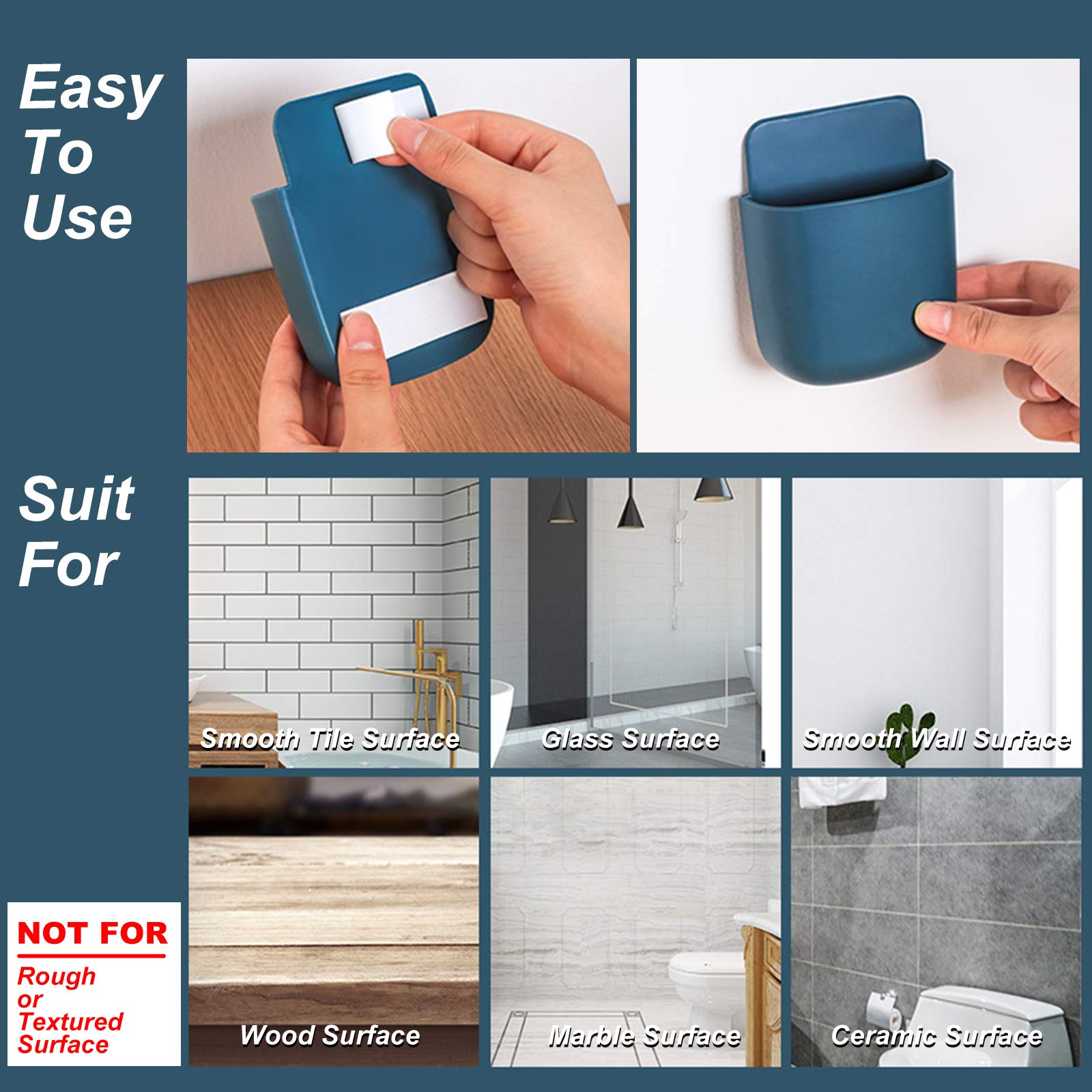 Supporto Parete Per Telecomando - 3 Pezzi Autoadesivi, Nero, Per Organizzare Telecomandi E Penne - Foto 11