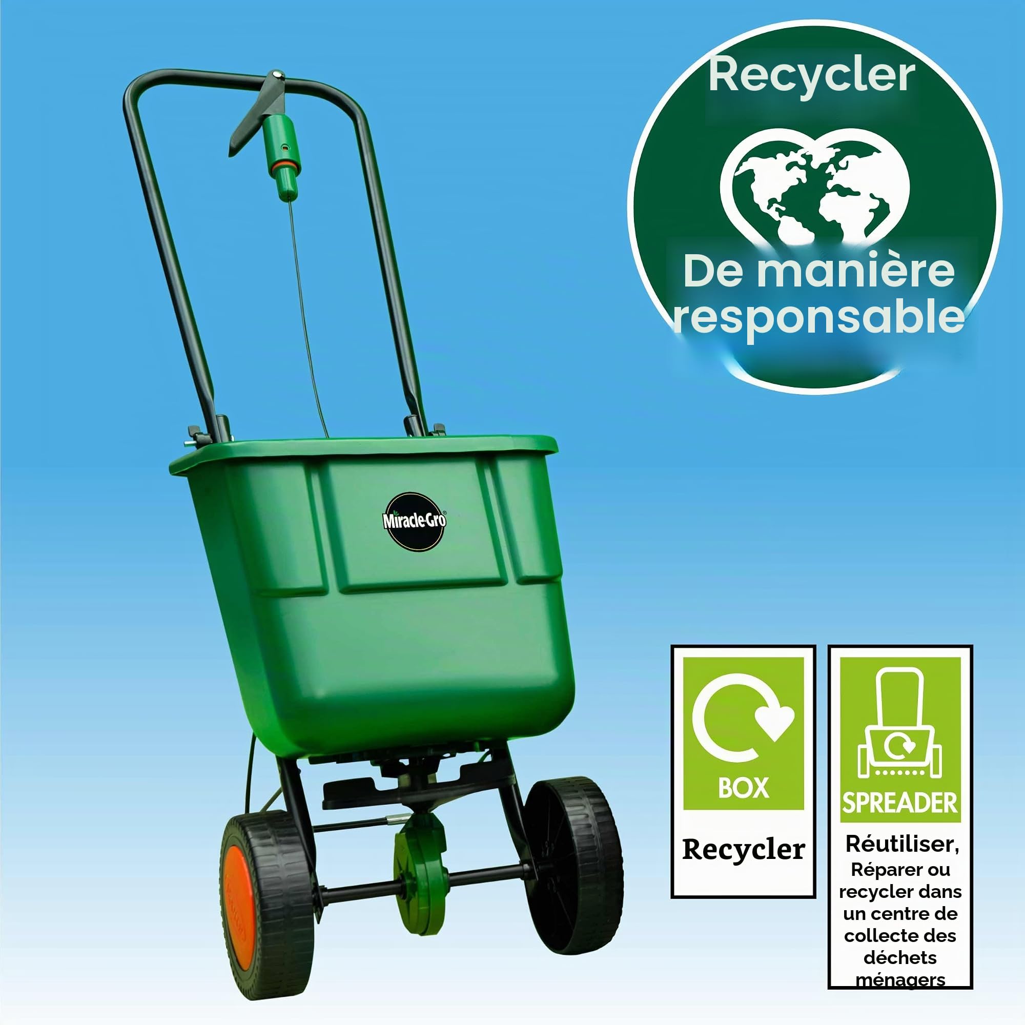 Miracle-Gro - Épandeur rotatif (Taille unique) (Vert)