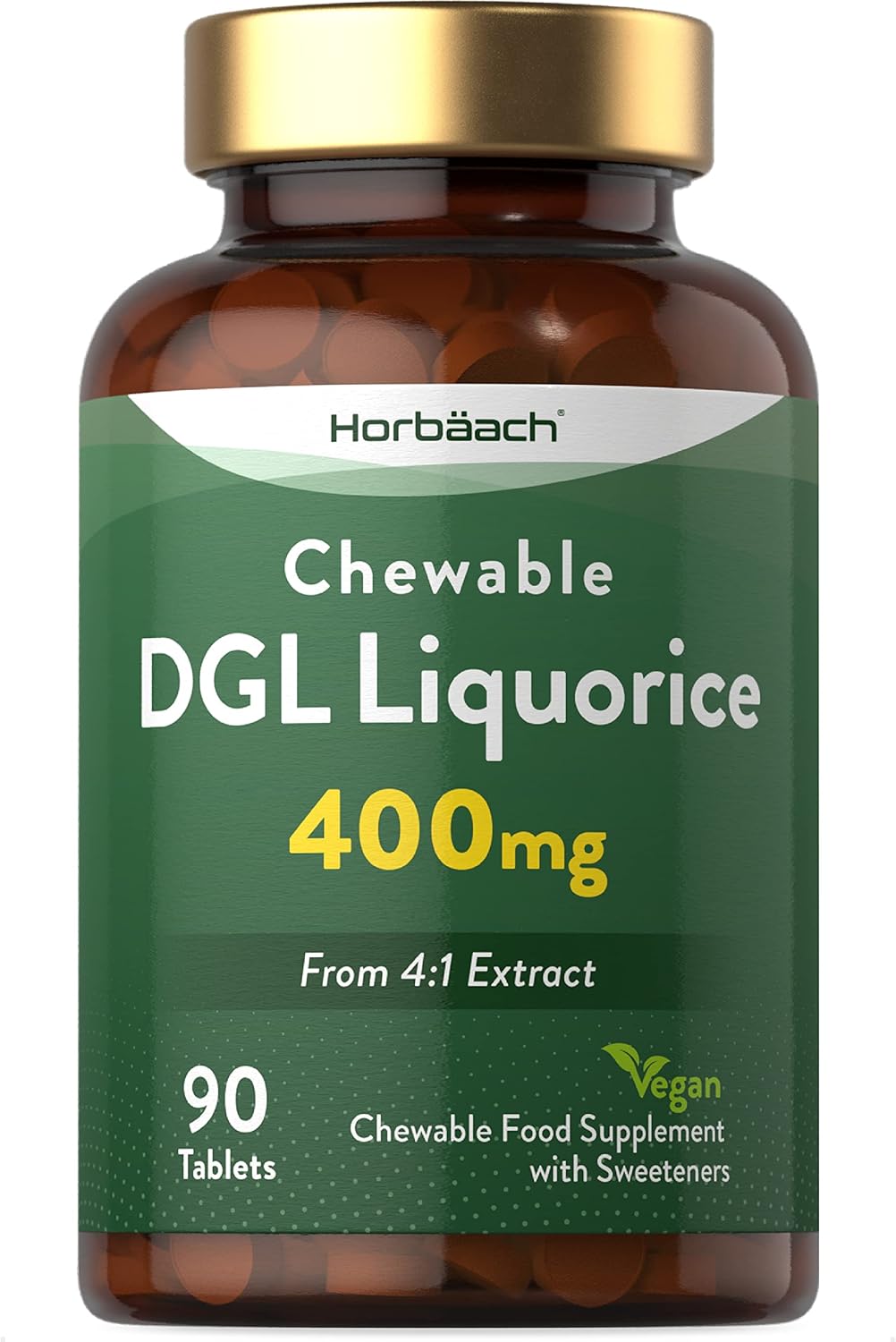 DGL Licorice Chewable Tablets 400mg Liquorice Root Extract 90 Vegan