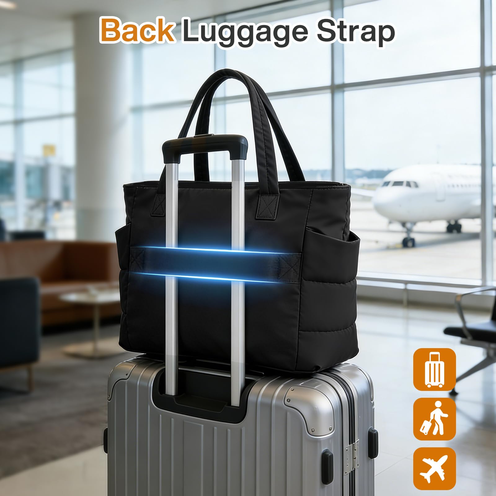 Sac à Main 8+9 20l Pour Femme, Avec Pochette Multifonctionnelle Pour Cartes De Voyage. LéGer (0,39 Kg), Il Comprend Un Compartiment Pour Ordinateur Portable 15,6 Pouces