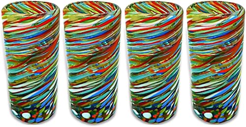 MEXTEQUIL - Auténticos vasos de chupito de tequila mexicano - Juego de vasos de chupito de tequila - 4 piezas - 2 Oz - Vaso de chupito mexicano disponible en Yaxa Colombia